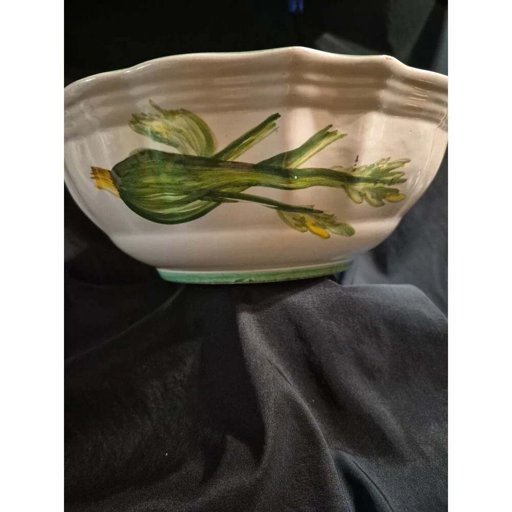 Cantagalli Italy Hand Painted Large Serving Bowl Artist Signed
